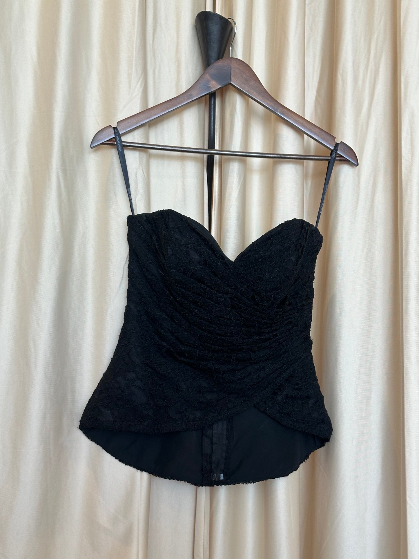 90s Ruched Lacey Bustier