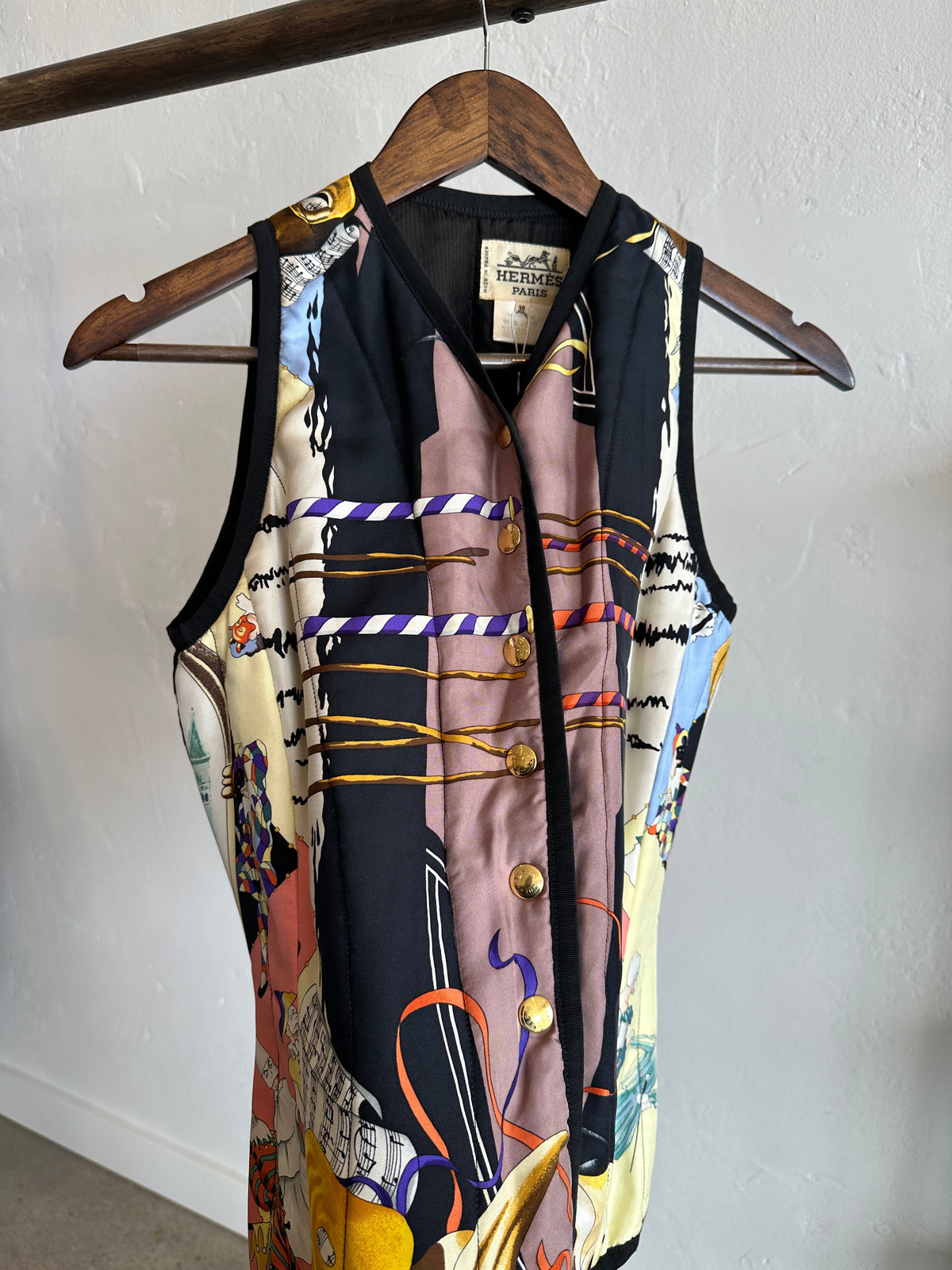 Hermès Silk Printed Vest
