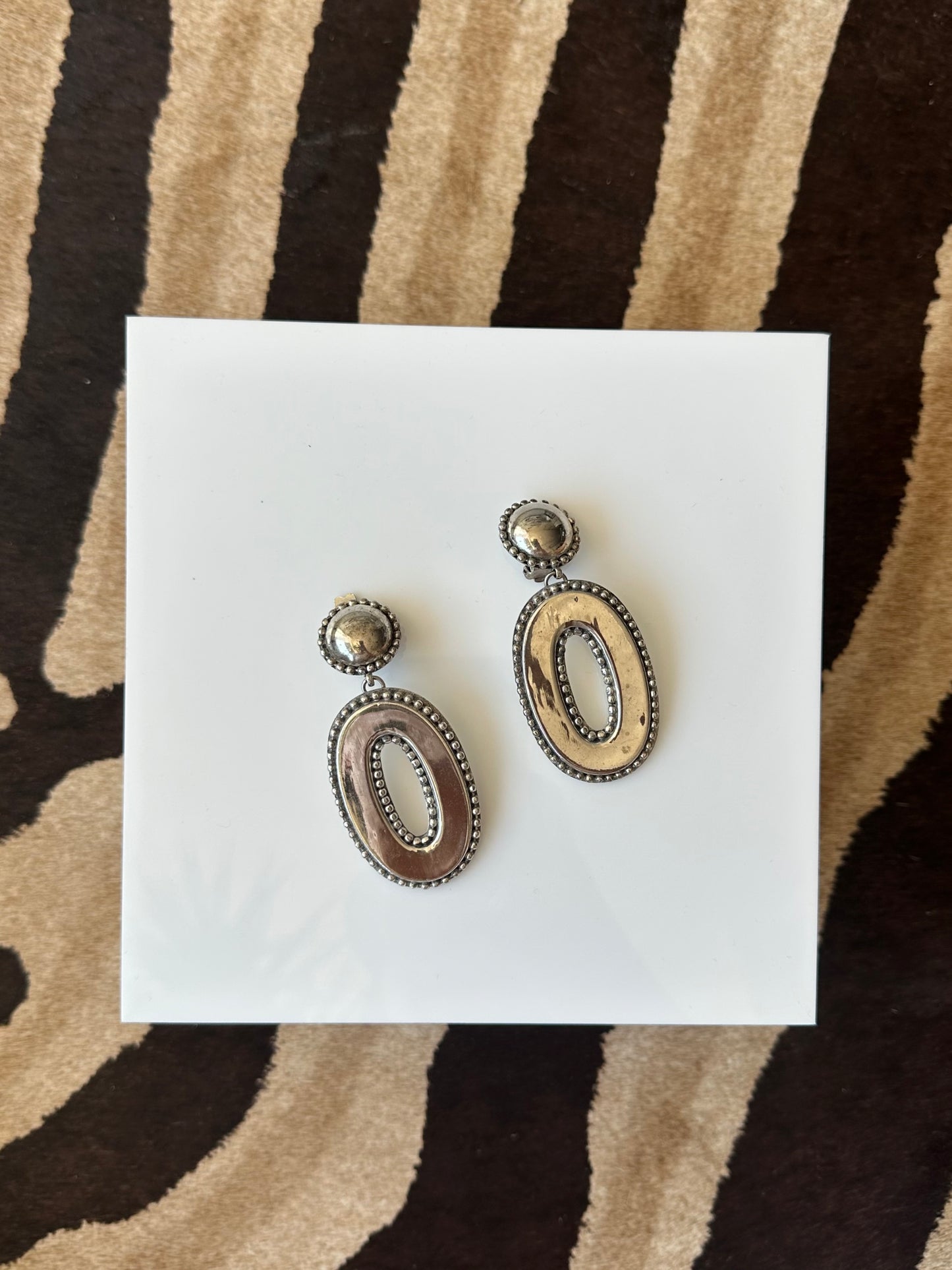 1980s silver earrings