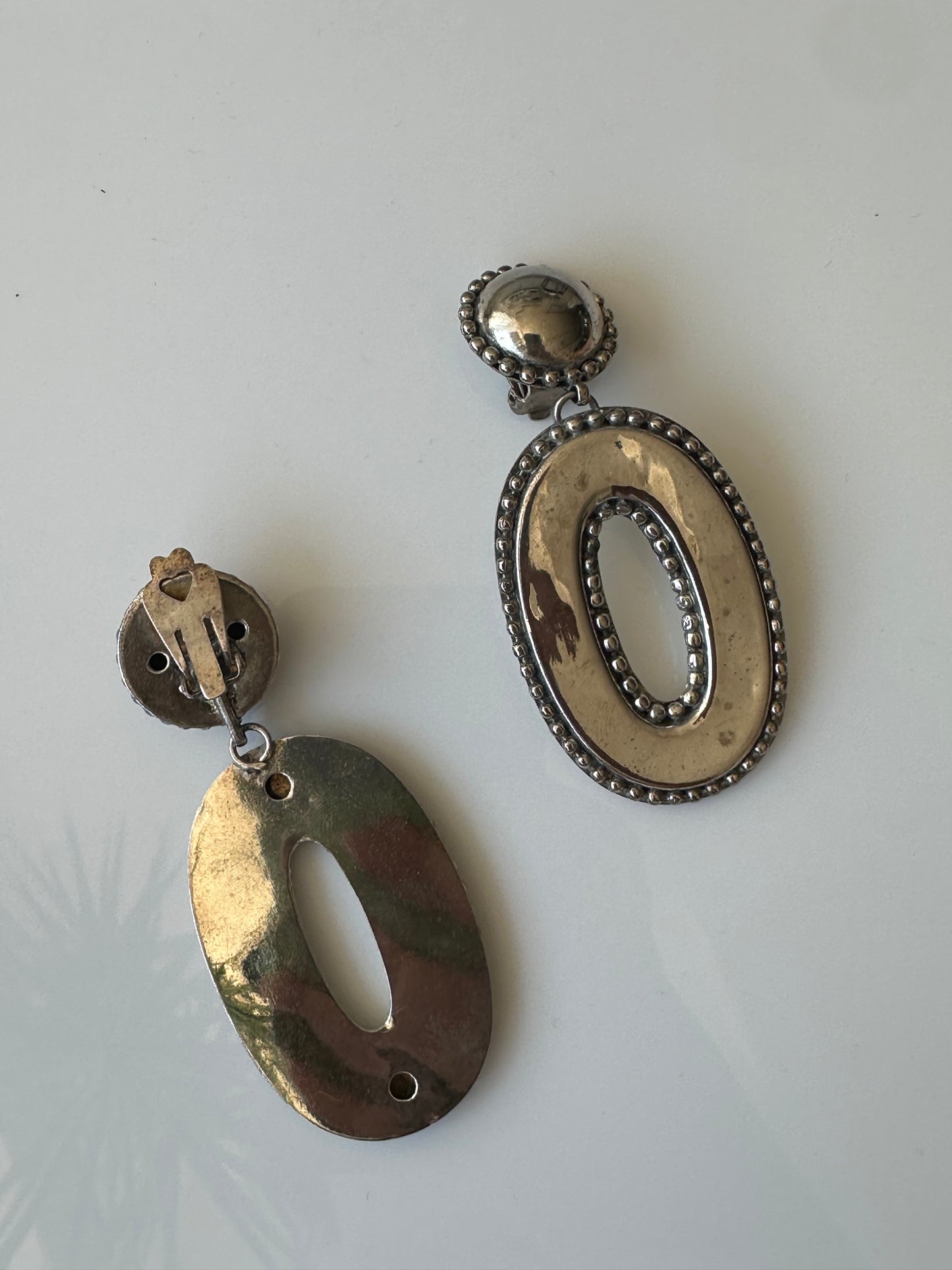 1980s silver earrings