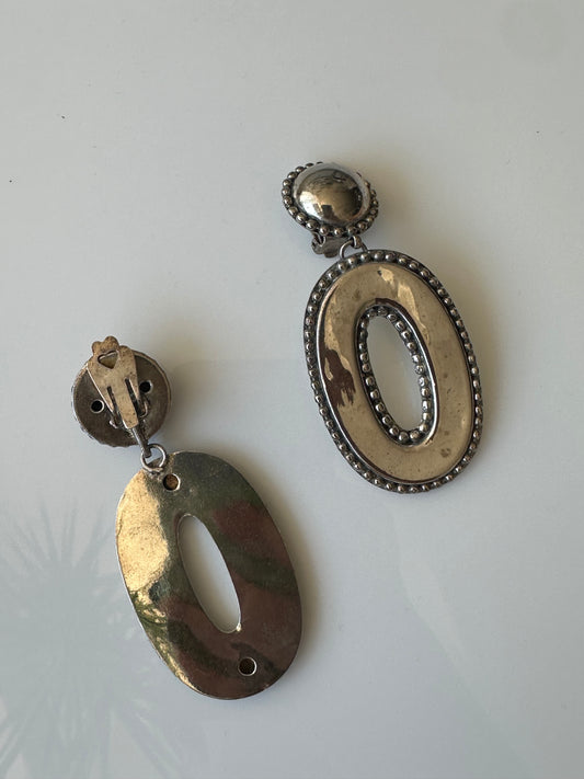 1980s silver earrings
