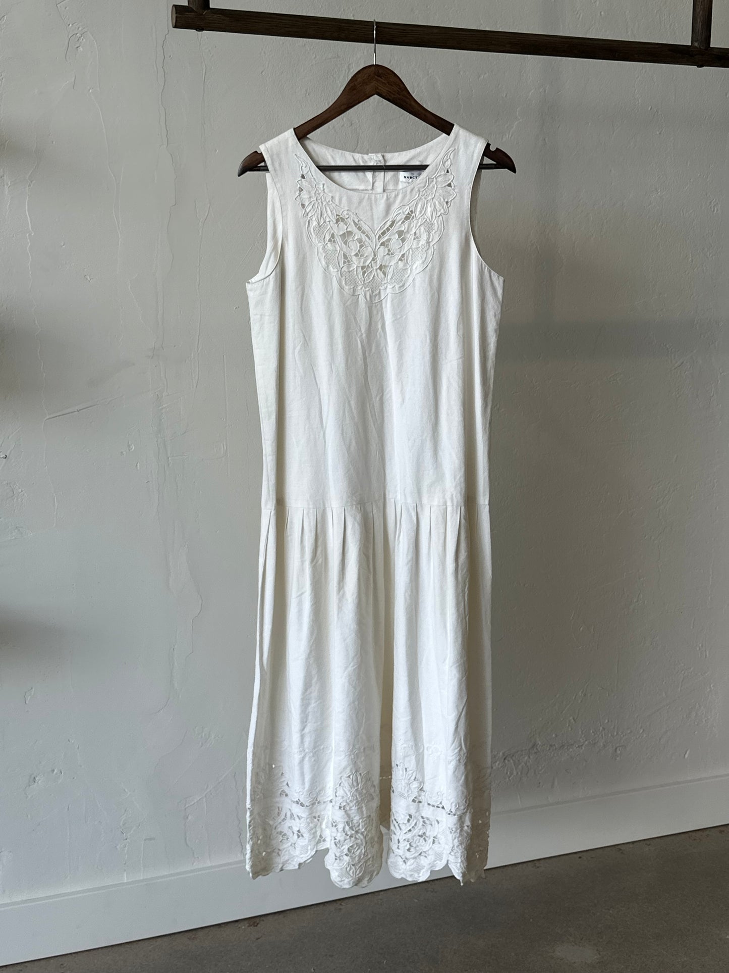 1990s Cotton Nancy Johnson Dress