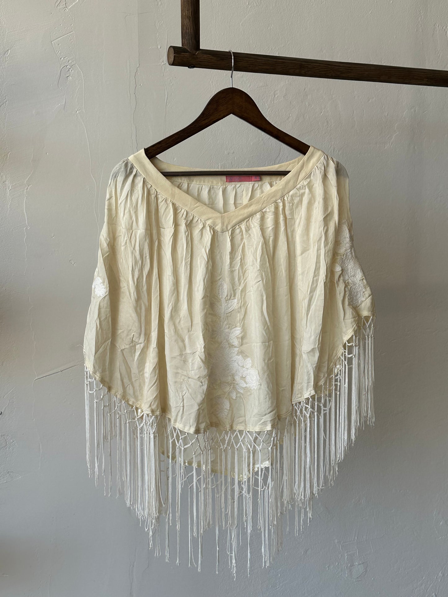 Silk Tasseled Poncho