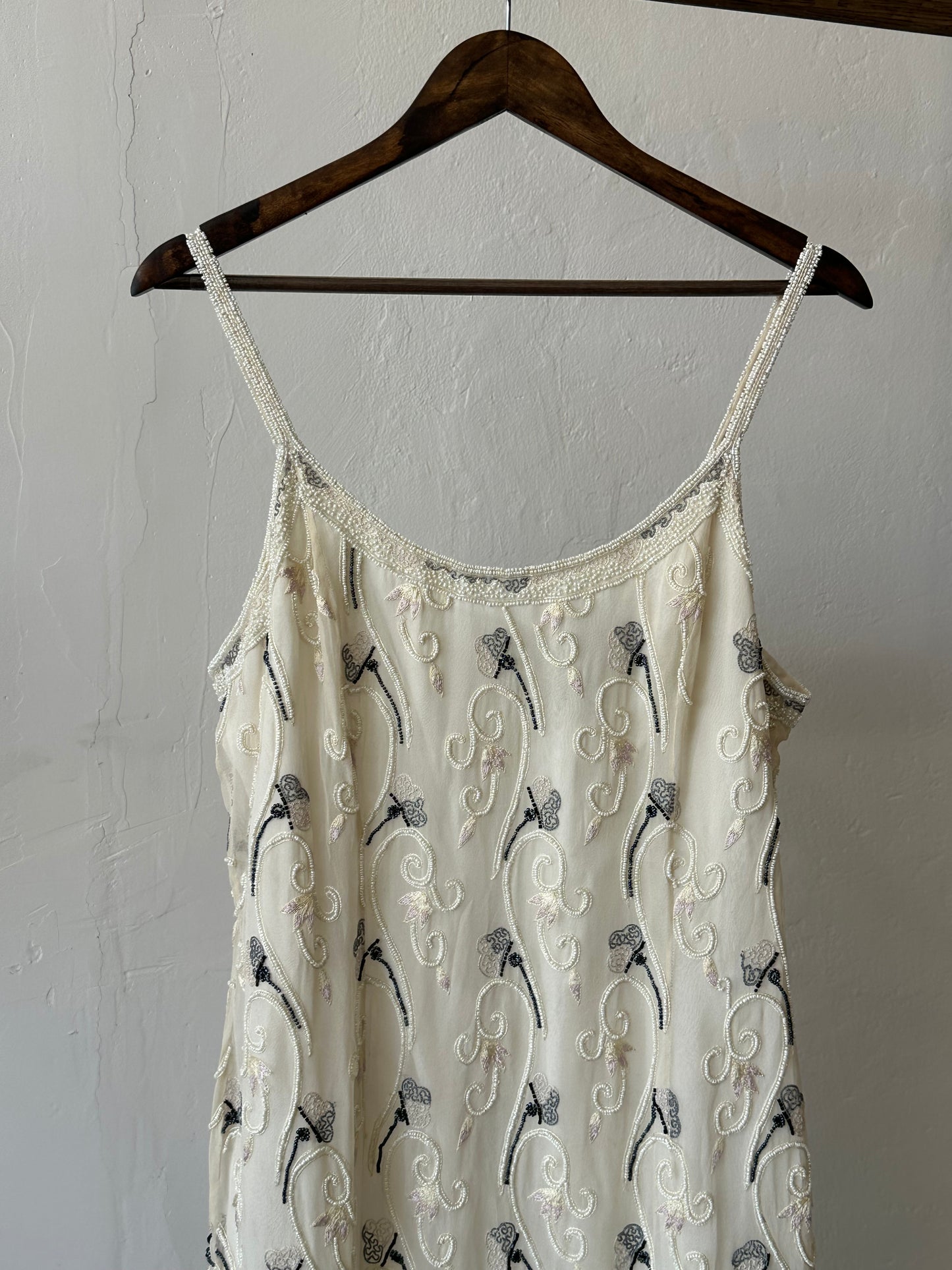 1990s Silk Beaded Dress