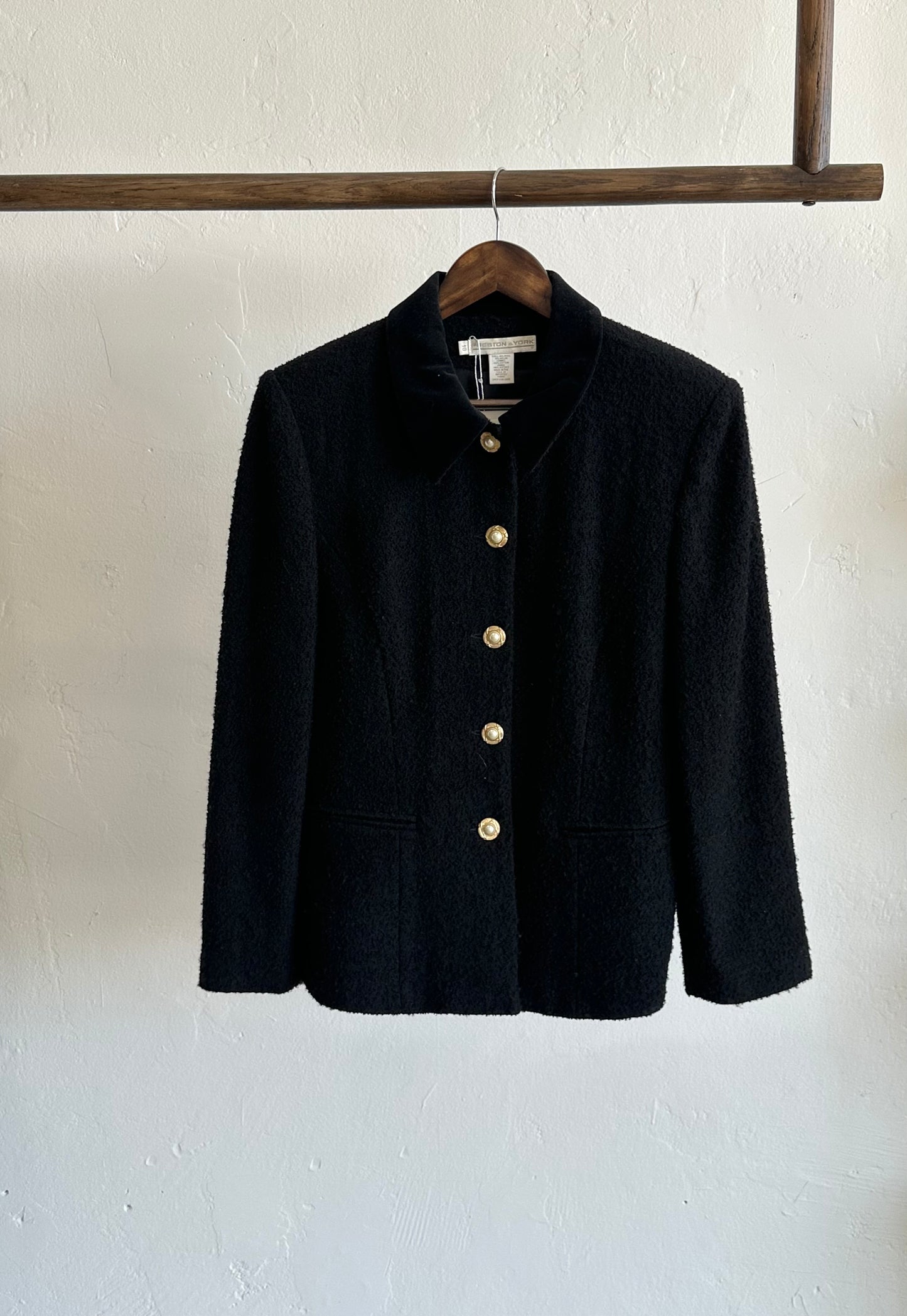 90s pearled button blazer