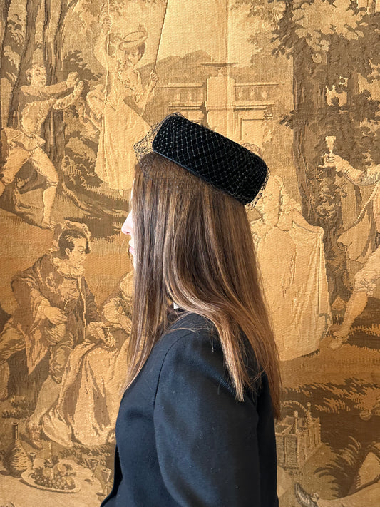 50s Veiled Fascinator Hat