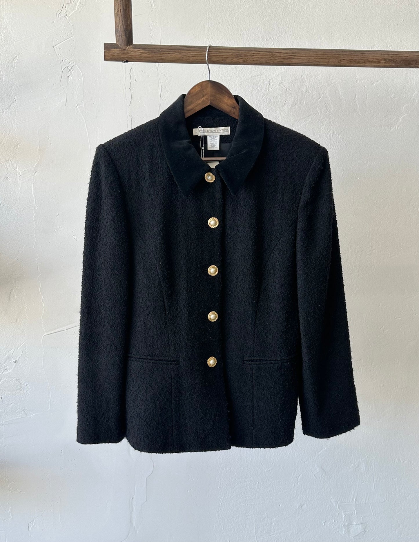 90s pearled button blazer