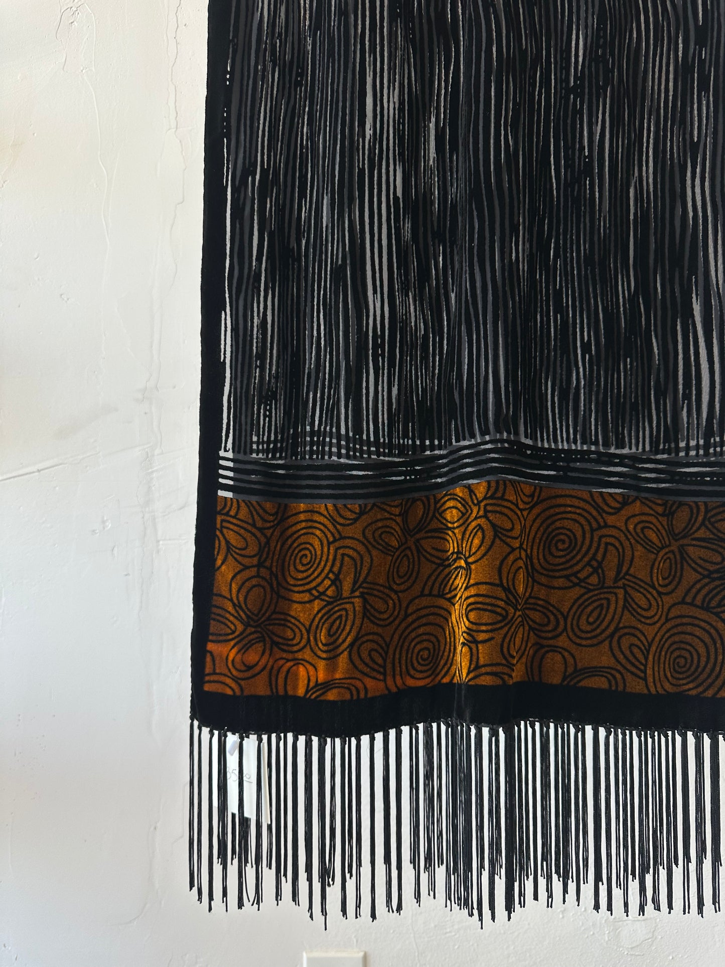 90s silk + velvet scarf