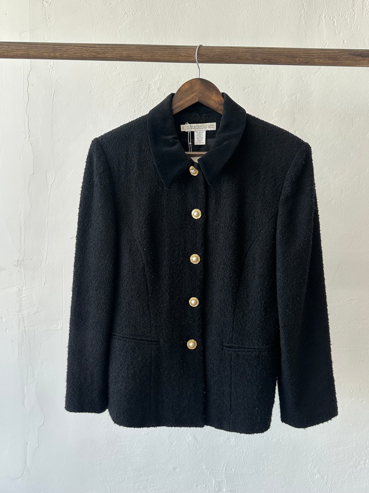 90s pearled button blazer