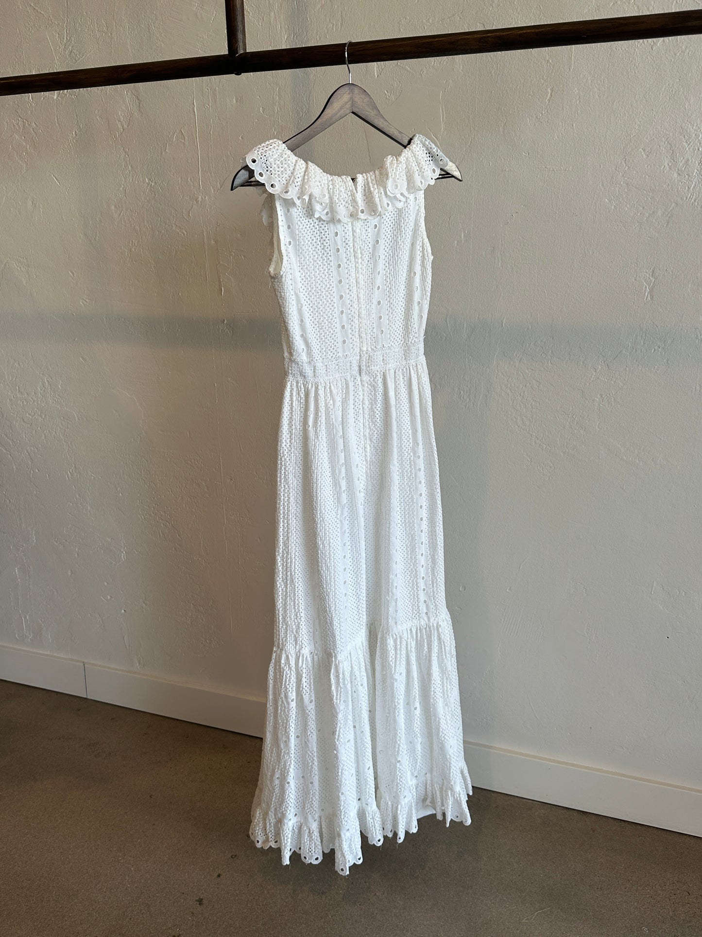 1970’s Victor Costa Eyelet Lace Prairie Maxi Dress