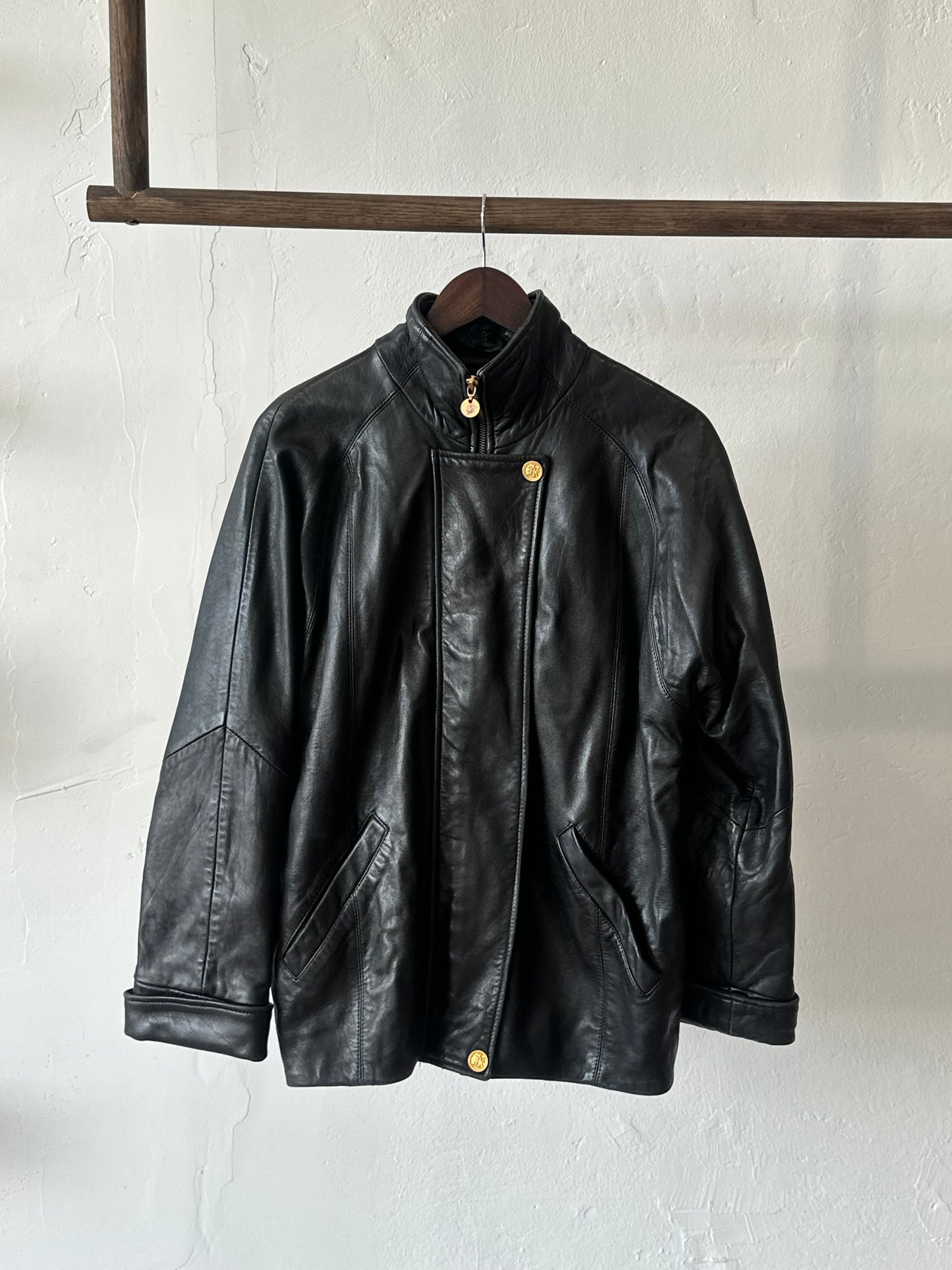 1990s Express Leather Jacket • made in USA•
