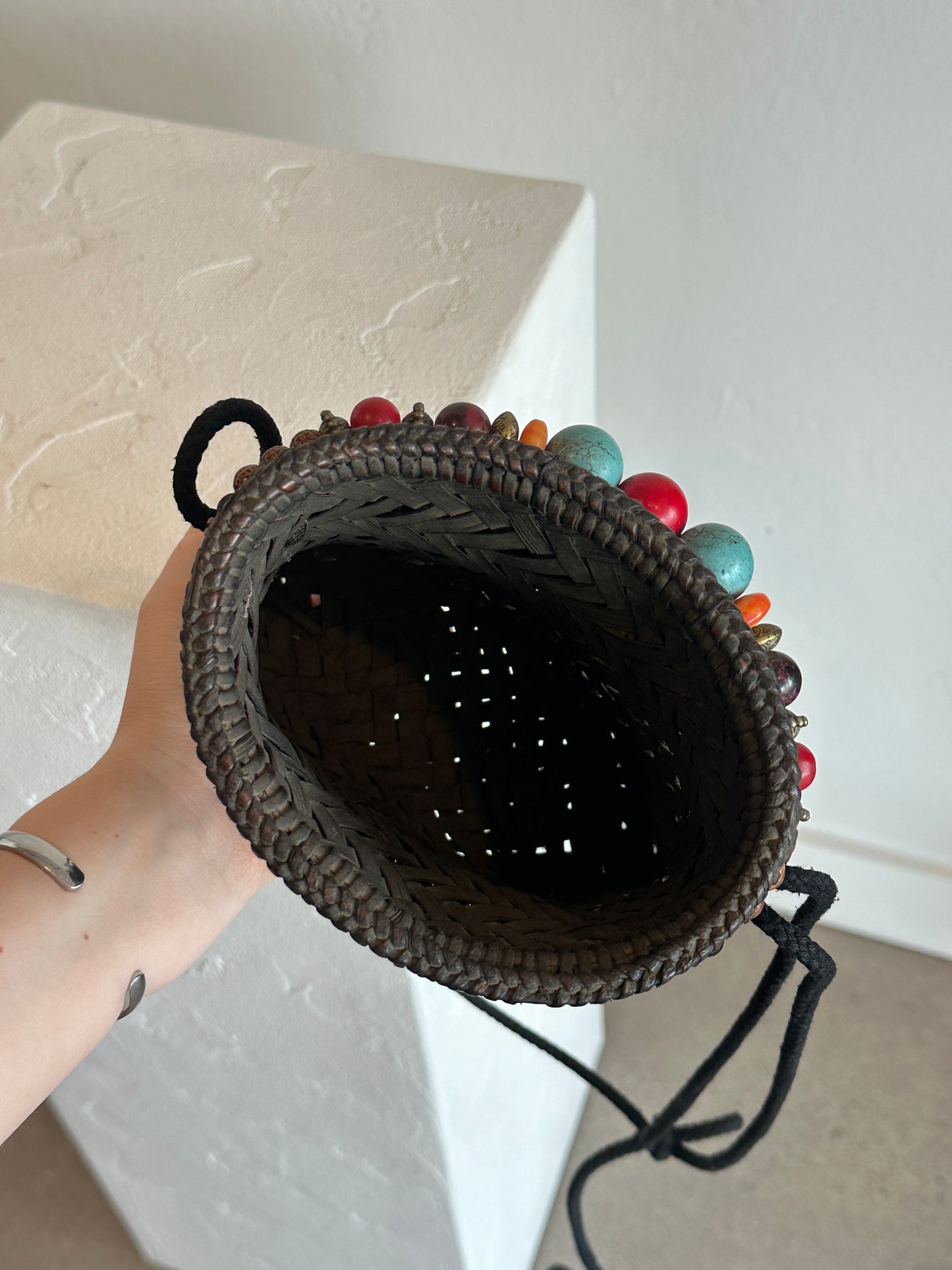 Handwoven Basket Crossbody Bag