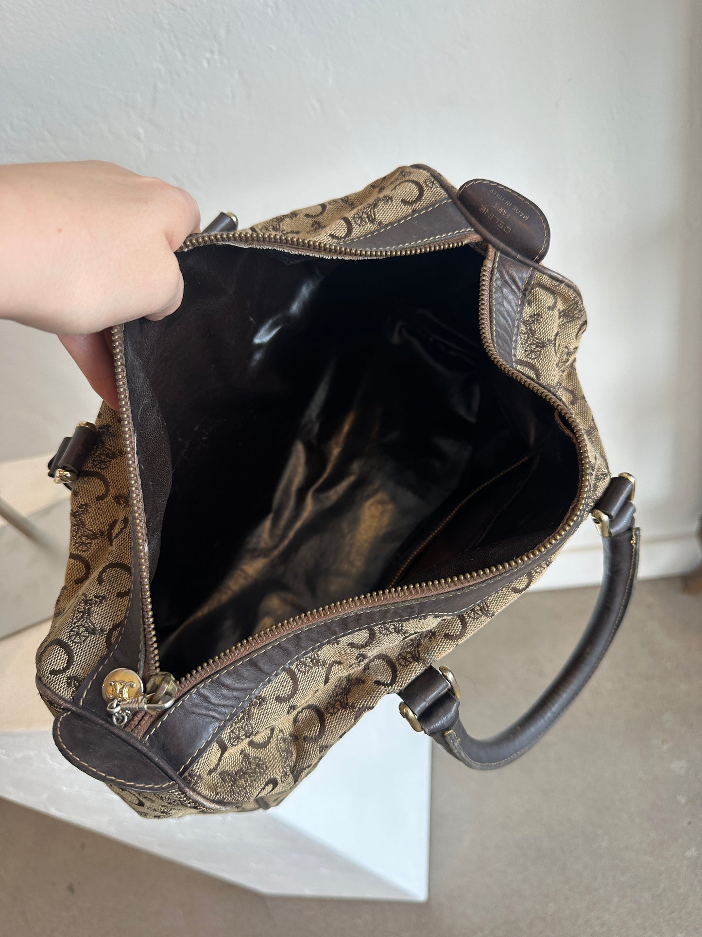 Celine Macadam Canvas Mini Boston Bag
