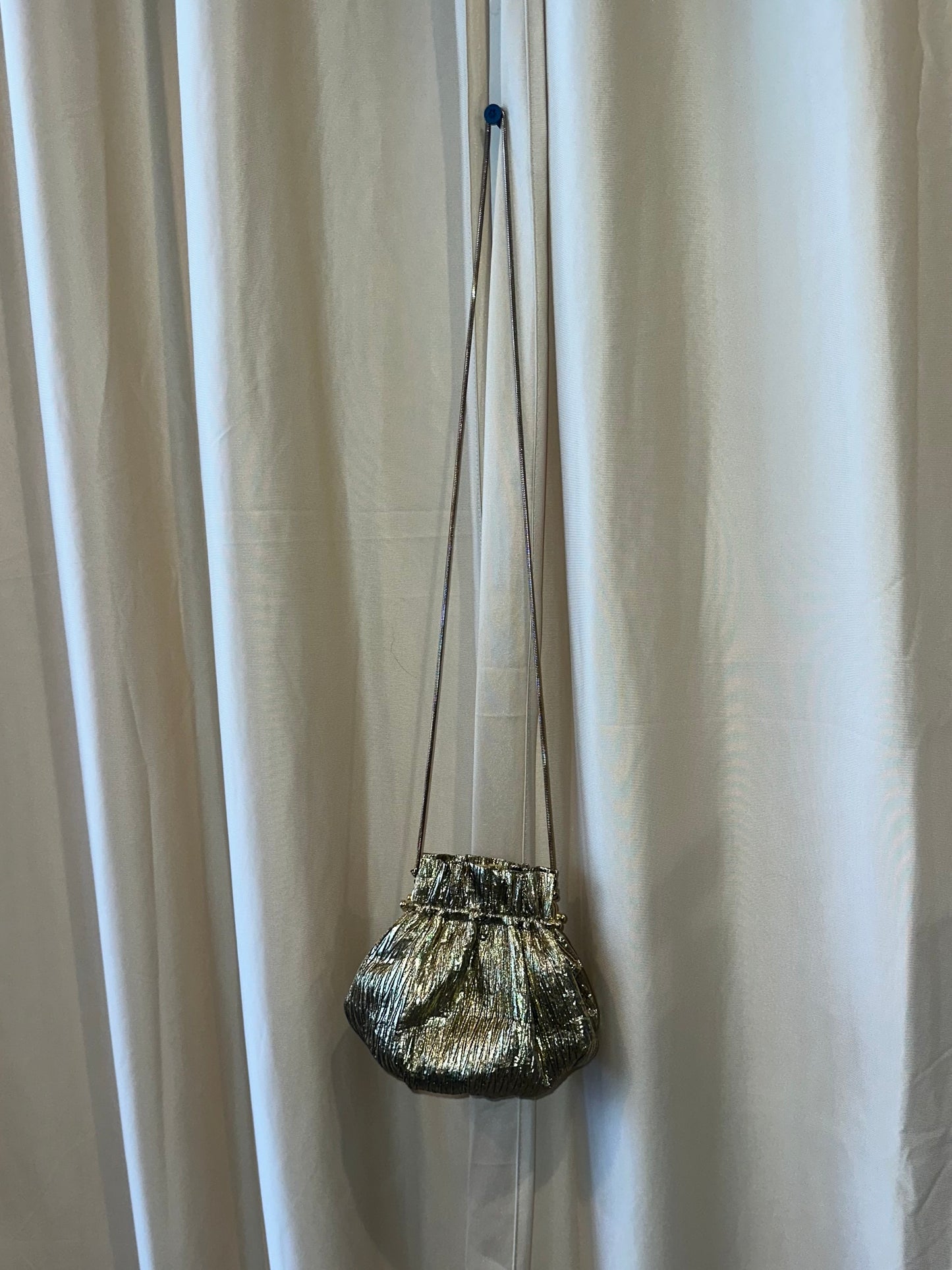 1980s gold lame purse