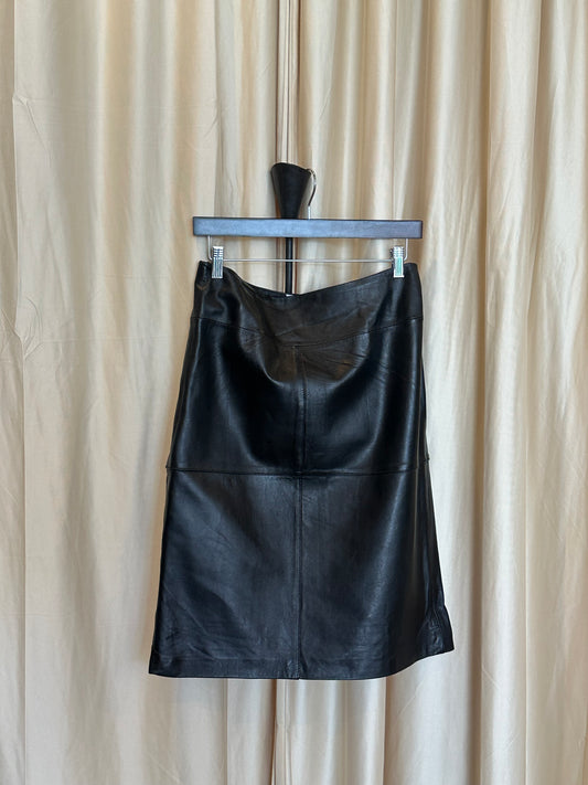 90s Leather Skirt large