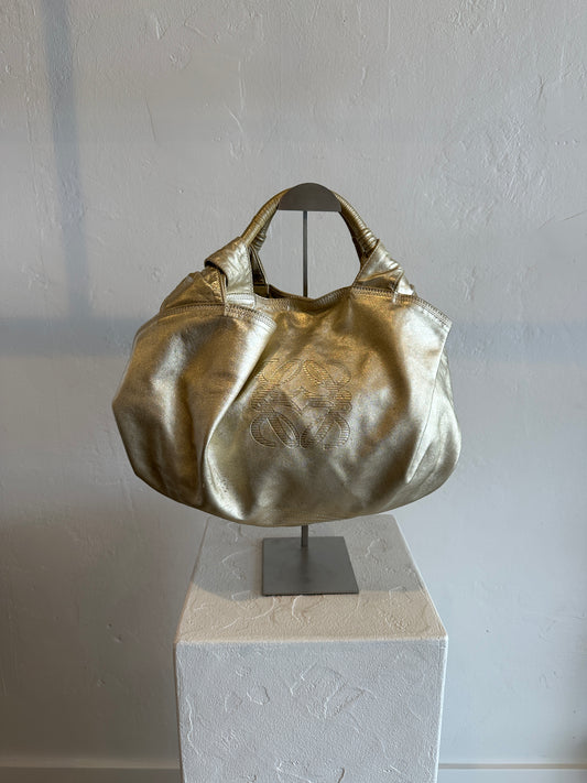 Loewe Metallic Gold Nappa Aire Handbag