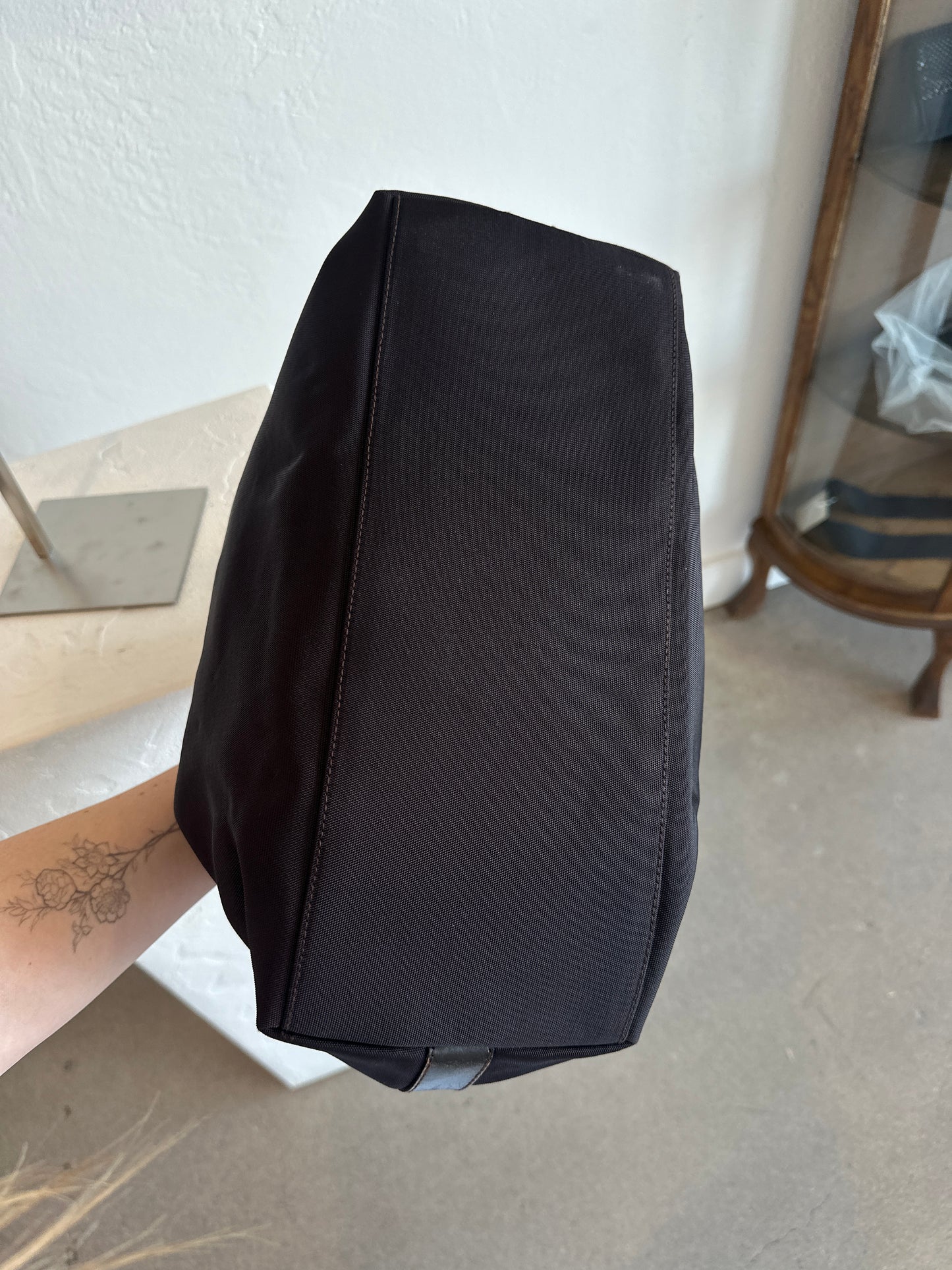 Gucci Black Nylon Hobo Shoulder Bag