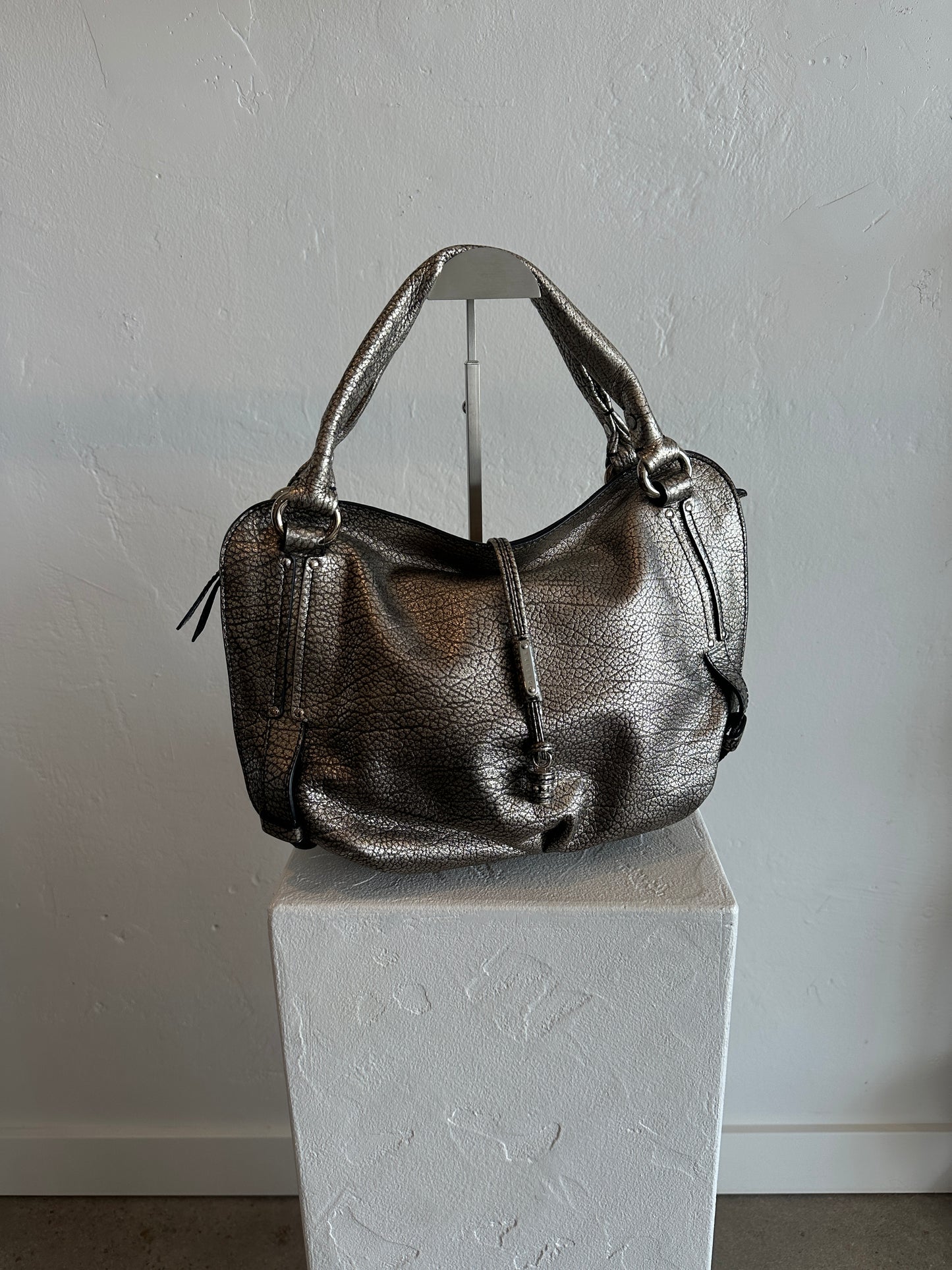 CELINE Metallic Leather Bittersweet Handbag