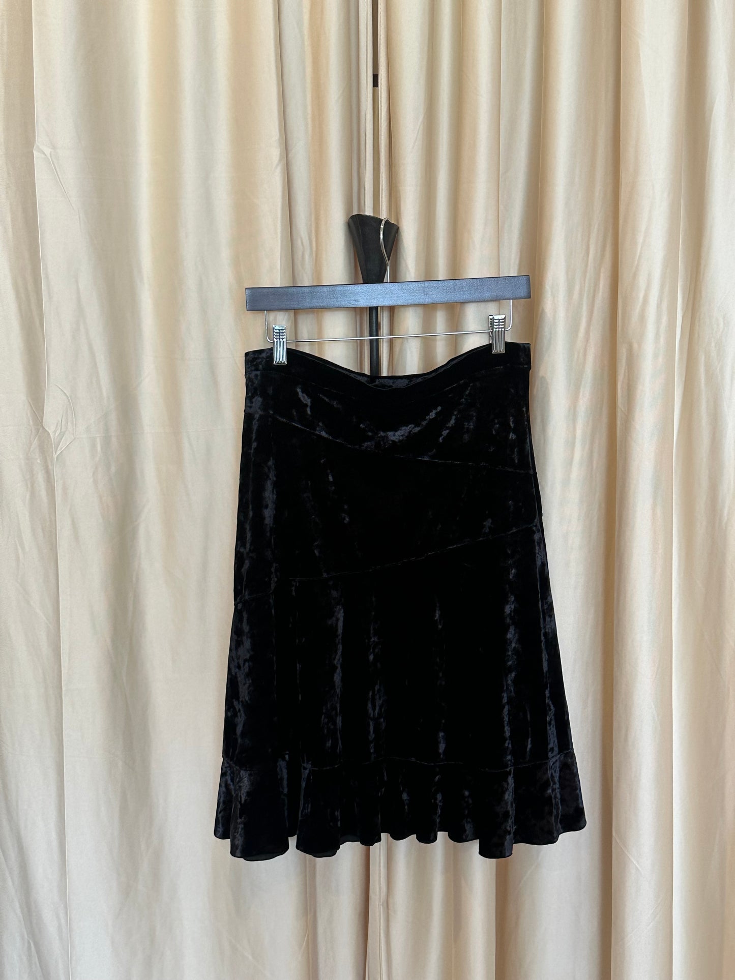 DKNY Crushed Velvet Skirt