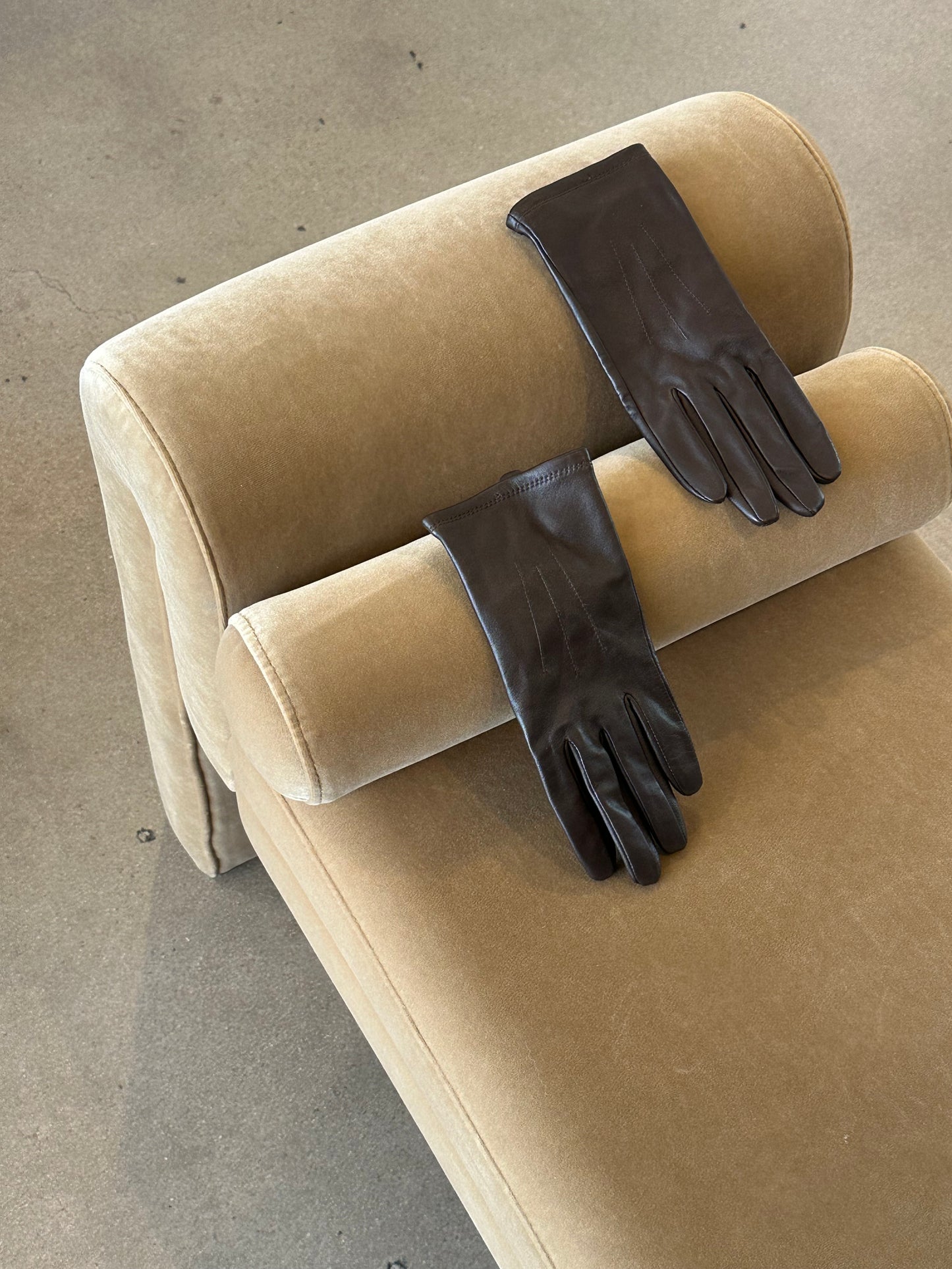 90s Brown Leather Gloves