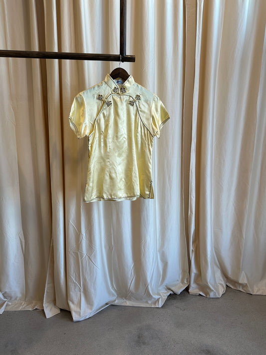 Butter Yellow Qipao Blouse