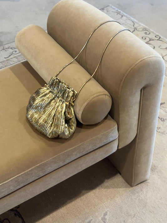 1980s gold lame purse