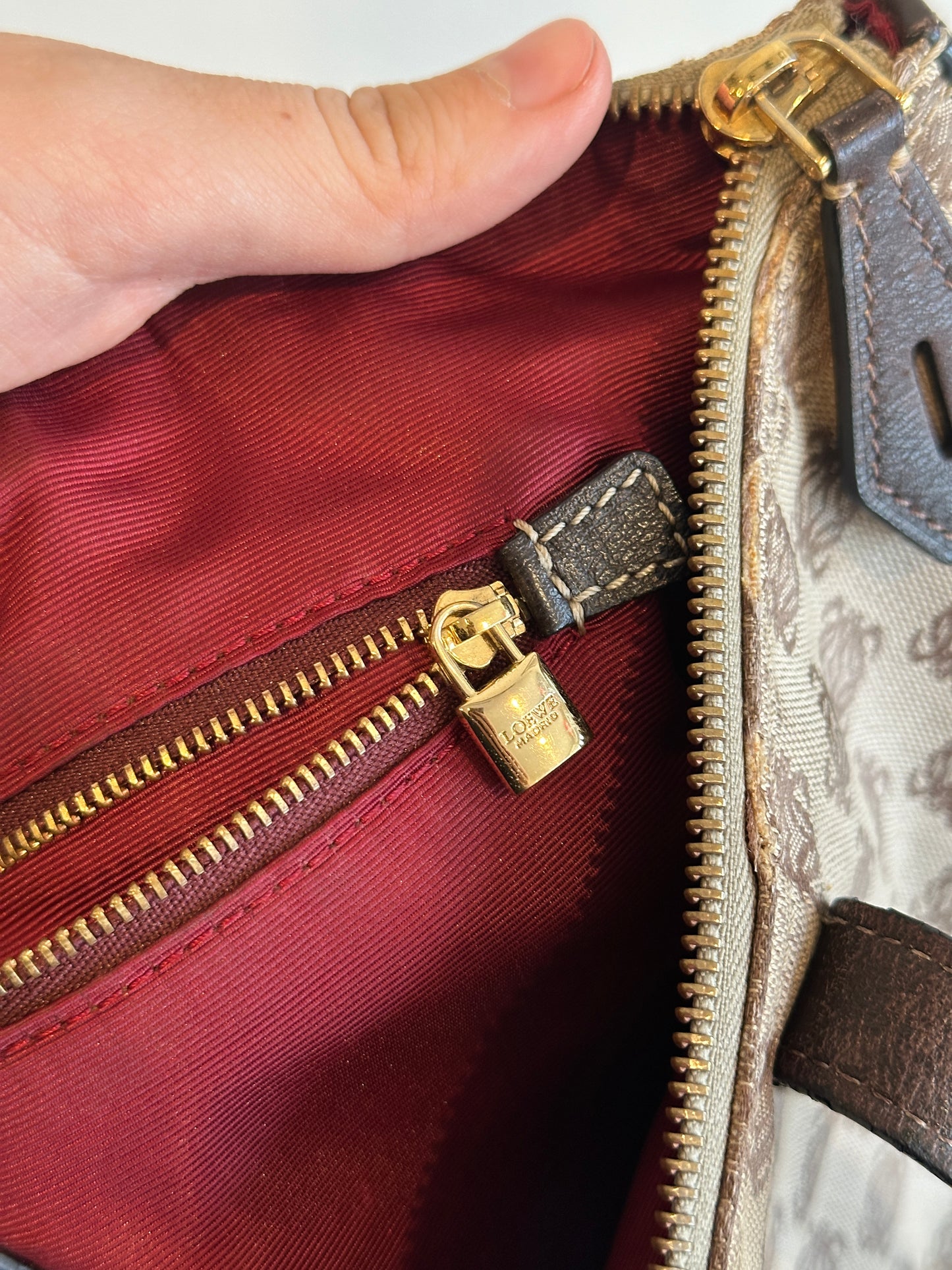 Loewe Anagram Canvas Zip Tote Bag