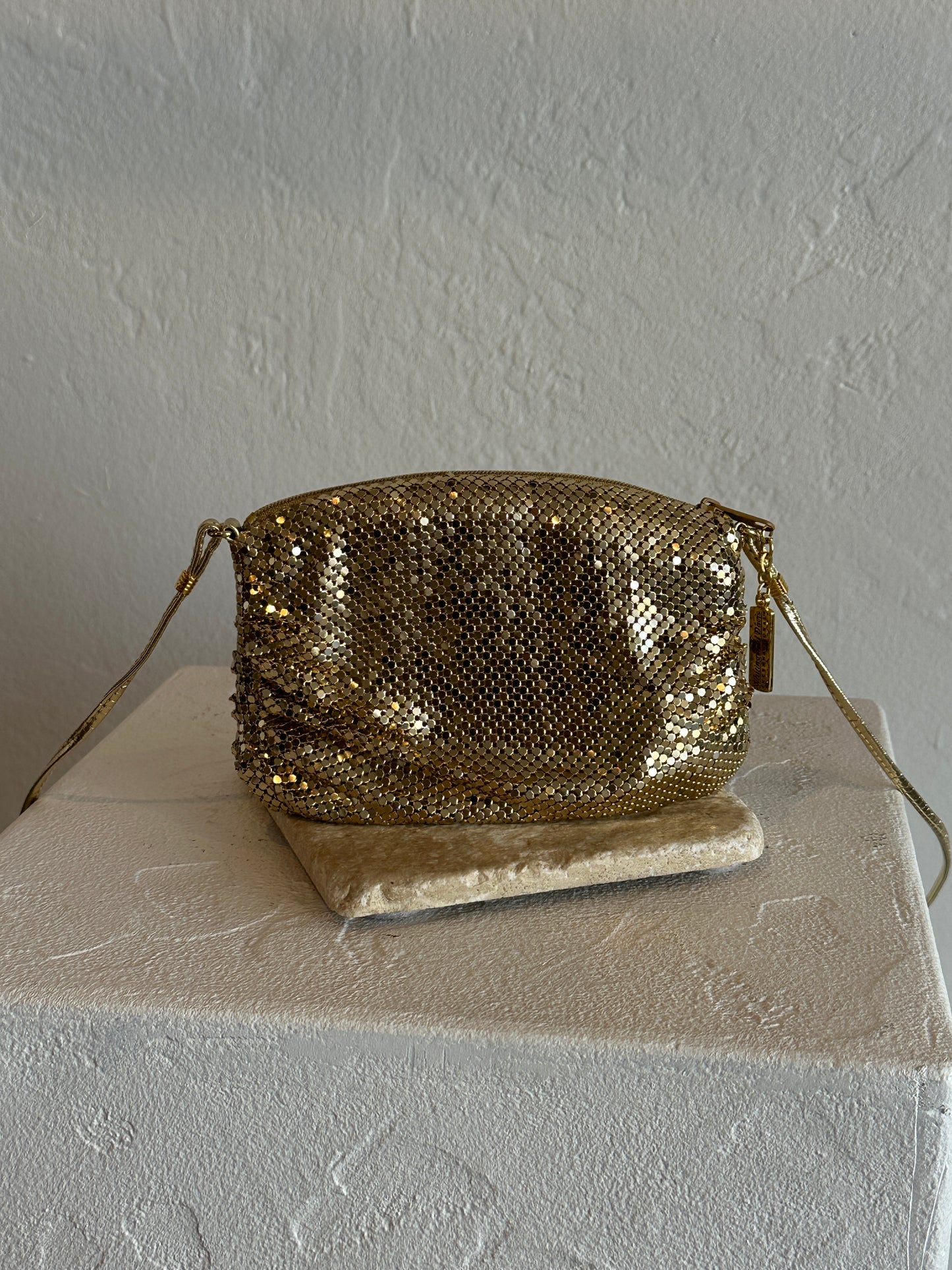 Whiting & Davis Gold Mesh Crossbody