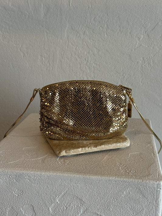 Whiting & Davis Gold Mesh Crossbody