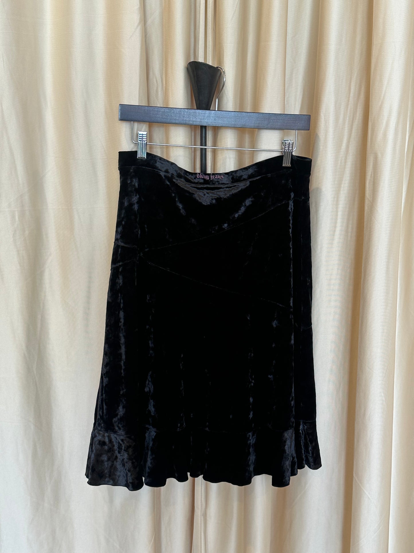 DKNY Crushed Velvet Skirt