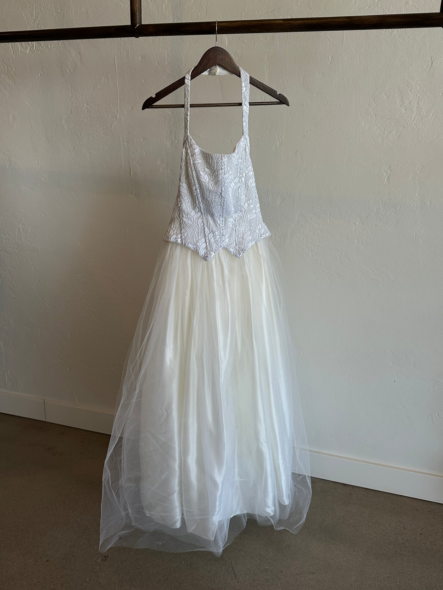 Vintage Bari Jay Tulle Bridal Gown