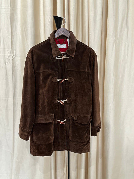 1990s Liz Claiborne Suede Duffle Coat