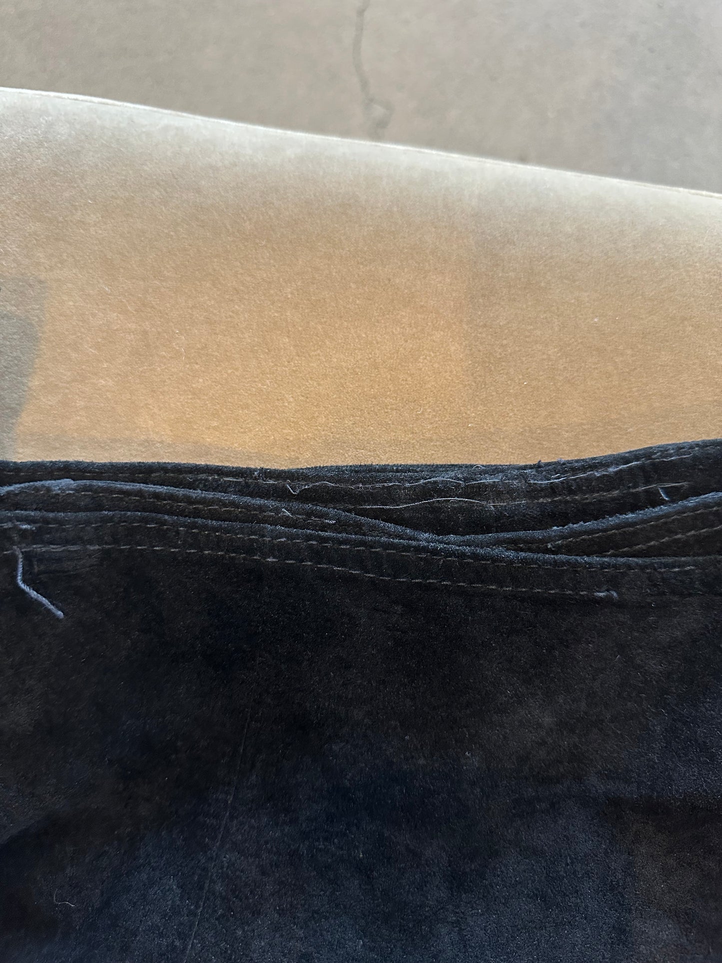 90s Suede Fringe Wrap Skirt