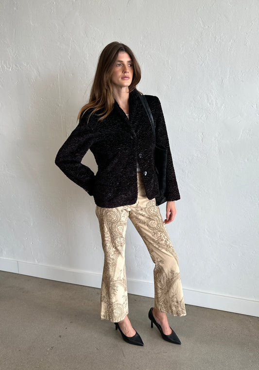 Vintage Jones New York Country Textured Faux Fur Jacket