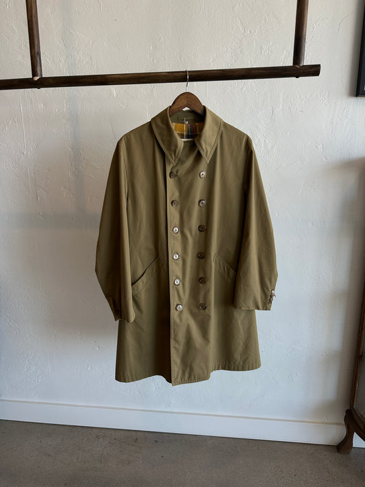 Vintage Saks Fifth Avenue Olive Trench Coat