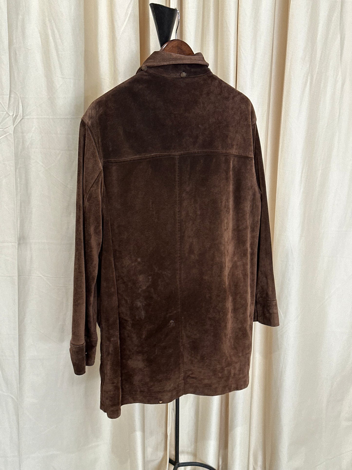 1990s Liz Claiborne Suede Duffle Coat