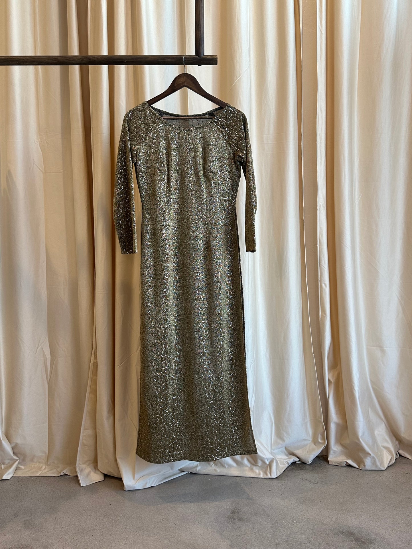 1980s Gold Tunic Dress