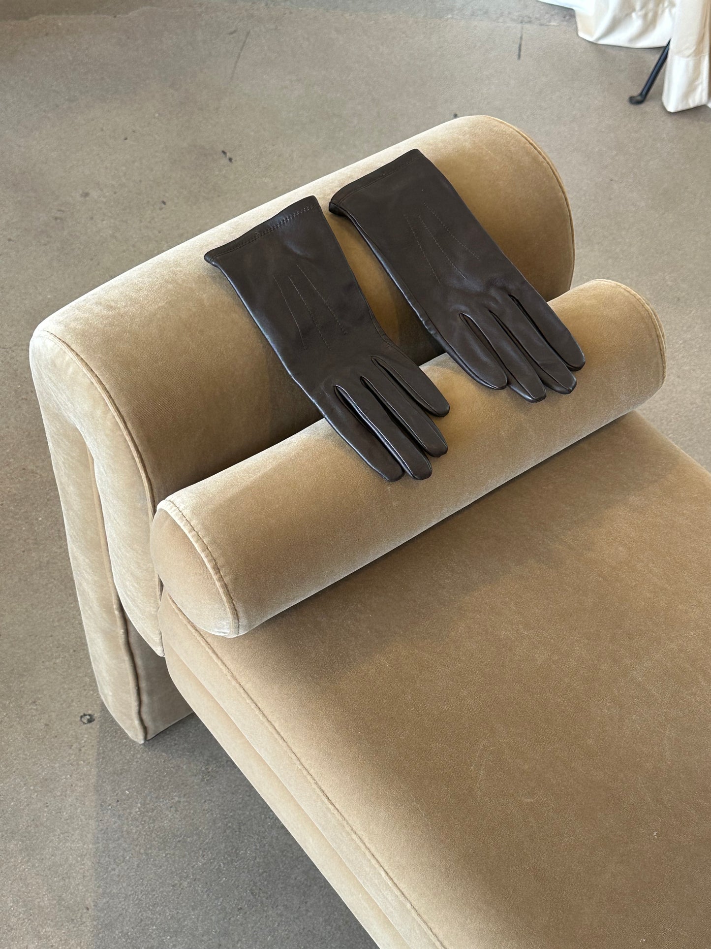 90s Brown Leather Gloves