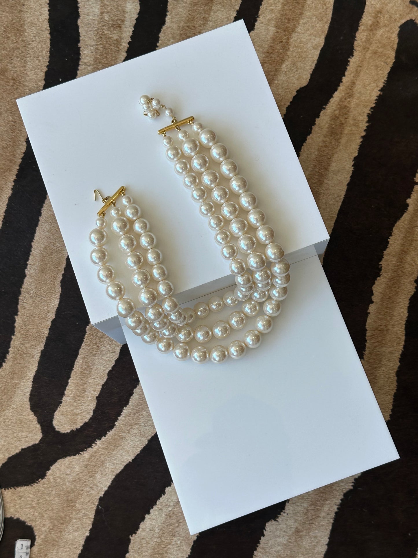 1980s Multi Strand Pearl Necklace