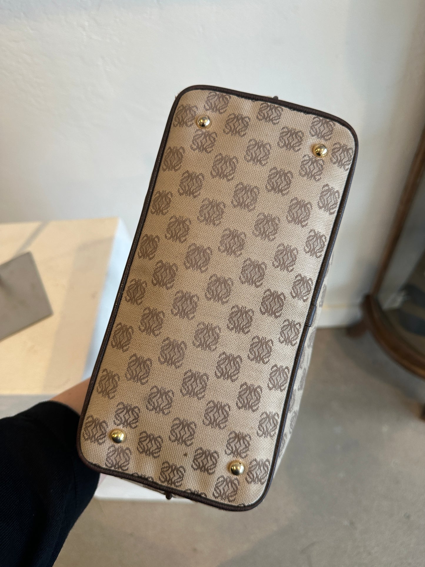 Loewe Anagram Canvas Zip Tote Bag