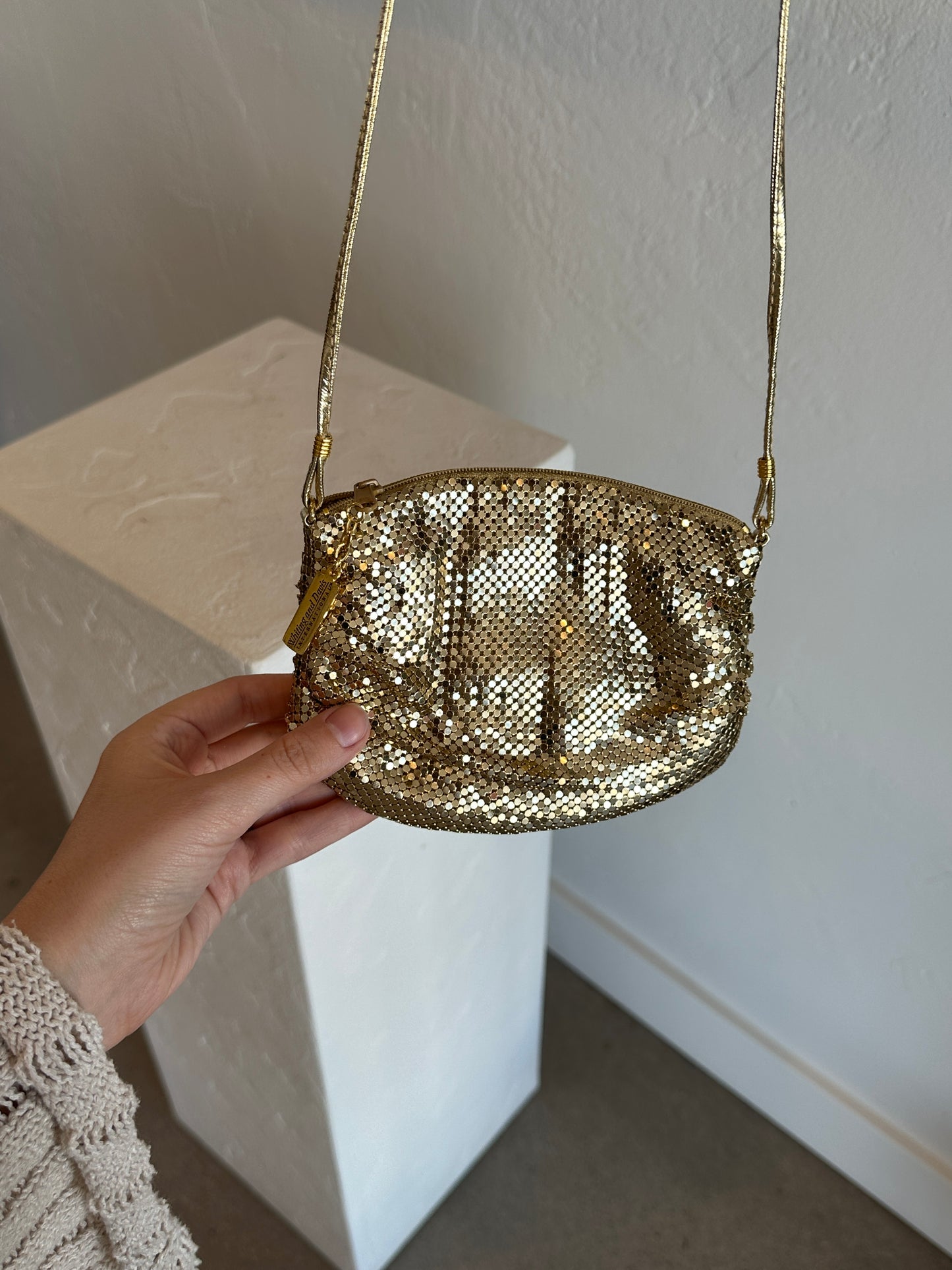 Whiting & Davis Gold Mesh Crossbody