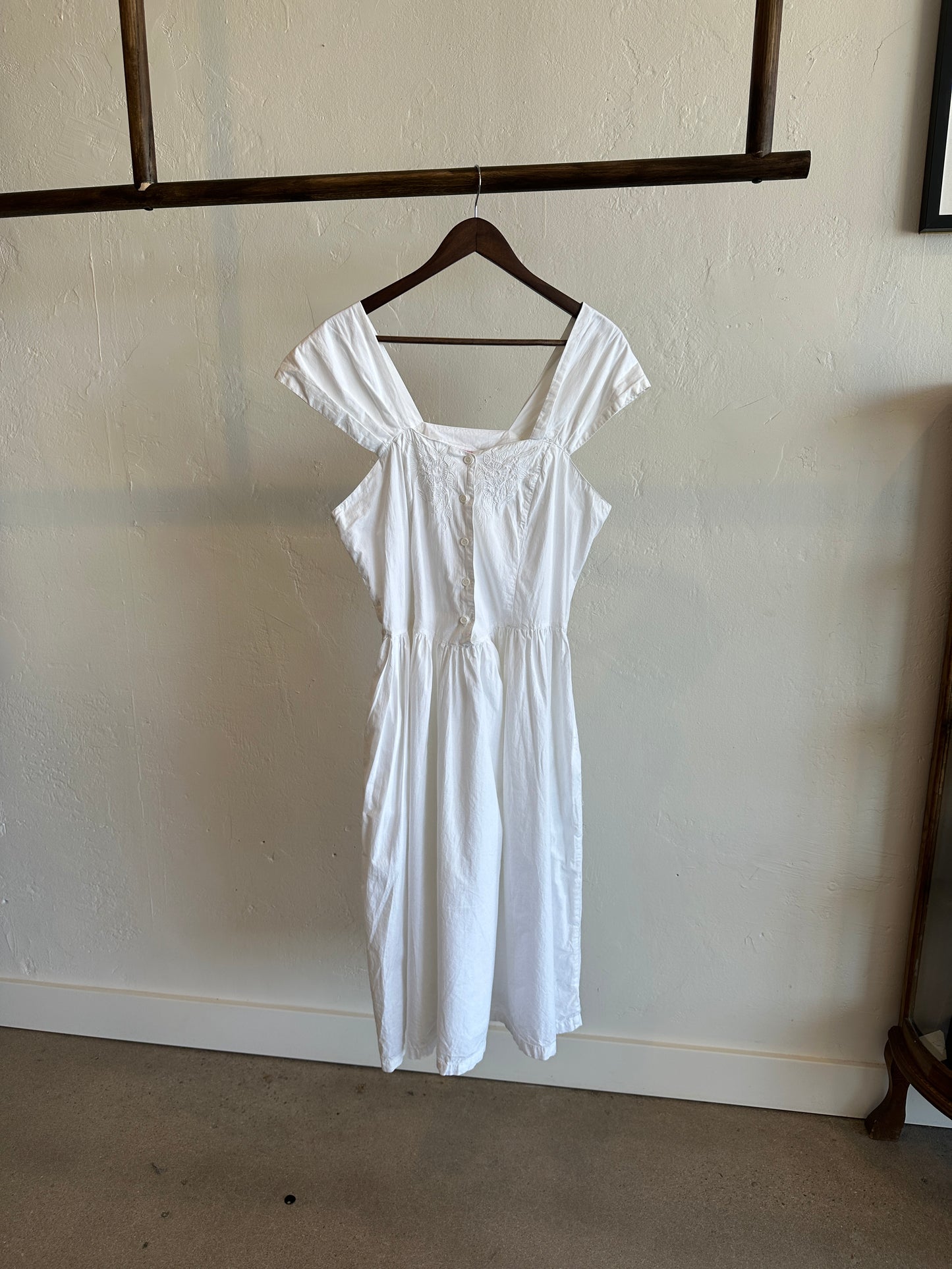 Vintage Embroidered Cotton Dress