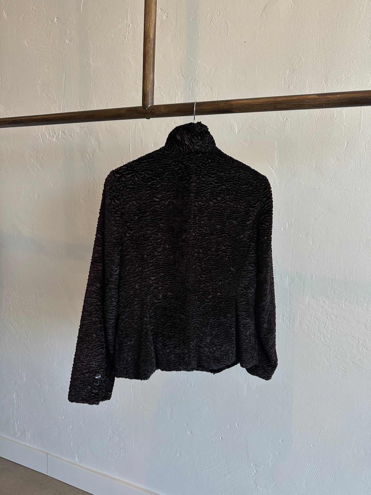 Vintage Jones New York Country Textured Faux Fur Jacket