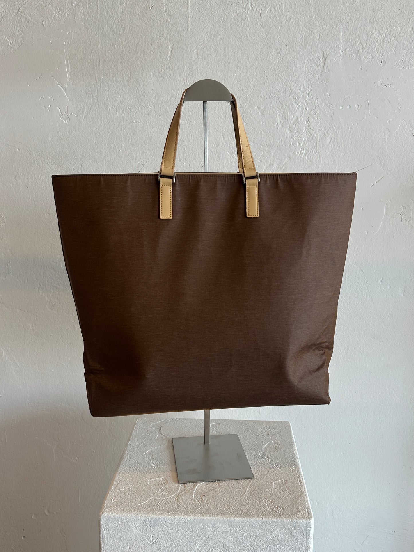 Burberry Leather & Canvas Tote