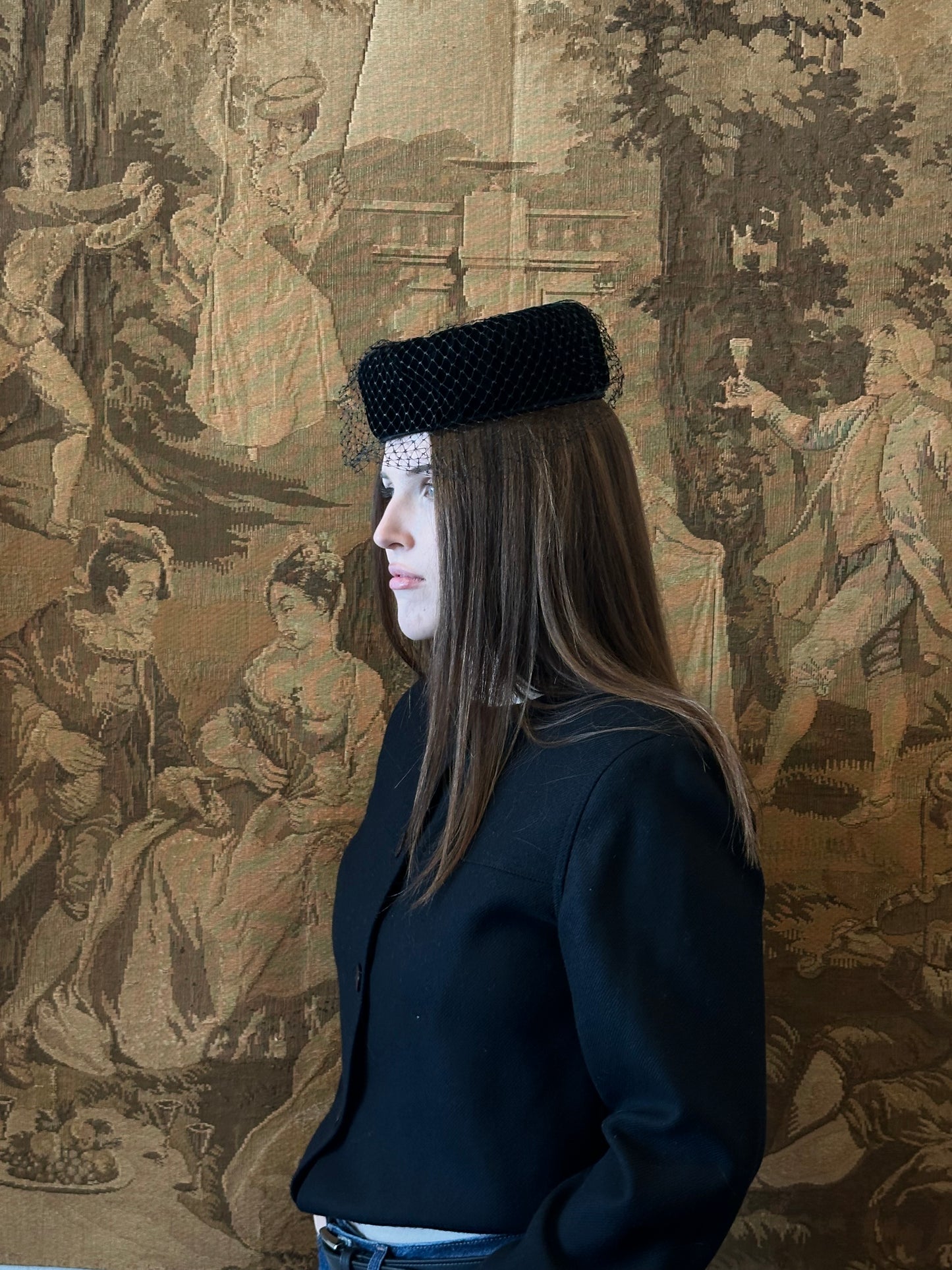 50s Veiled Fascinator Hat