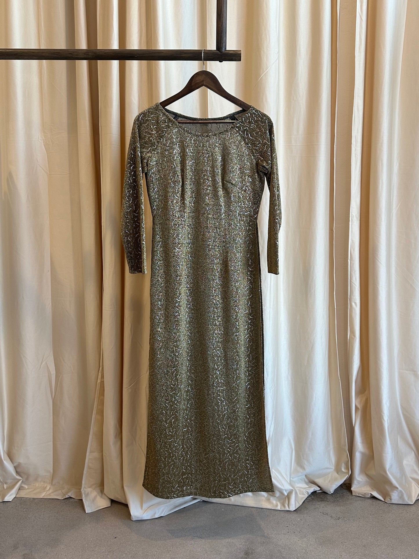 1980s Gold Tunic Dress
