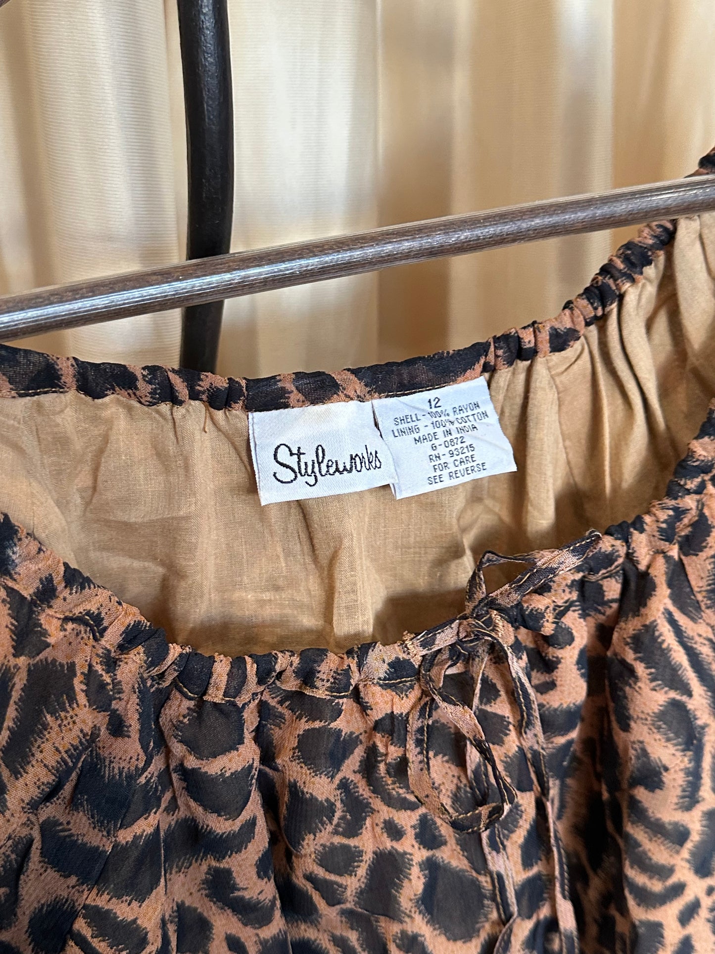 Y2k Leopard Print Blouse