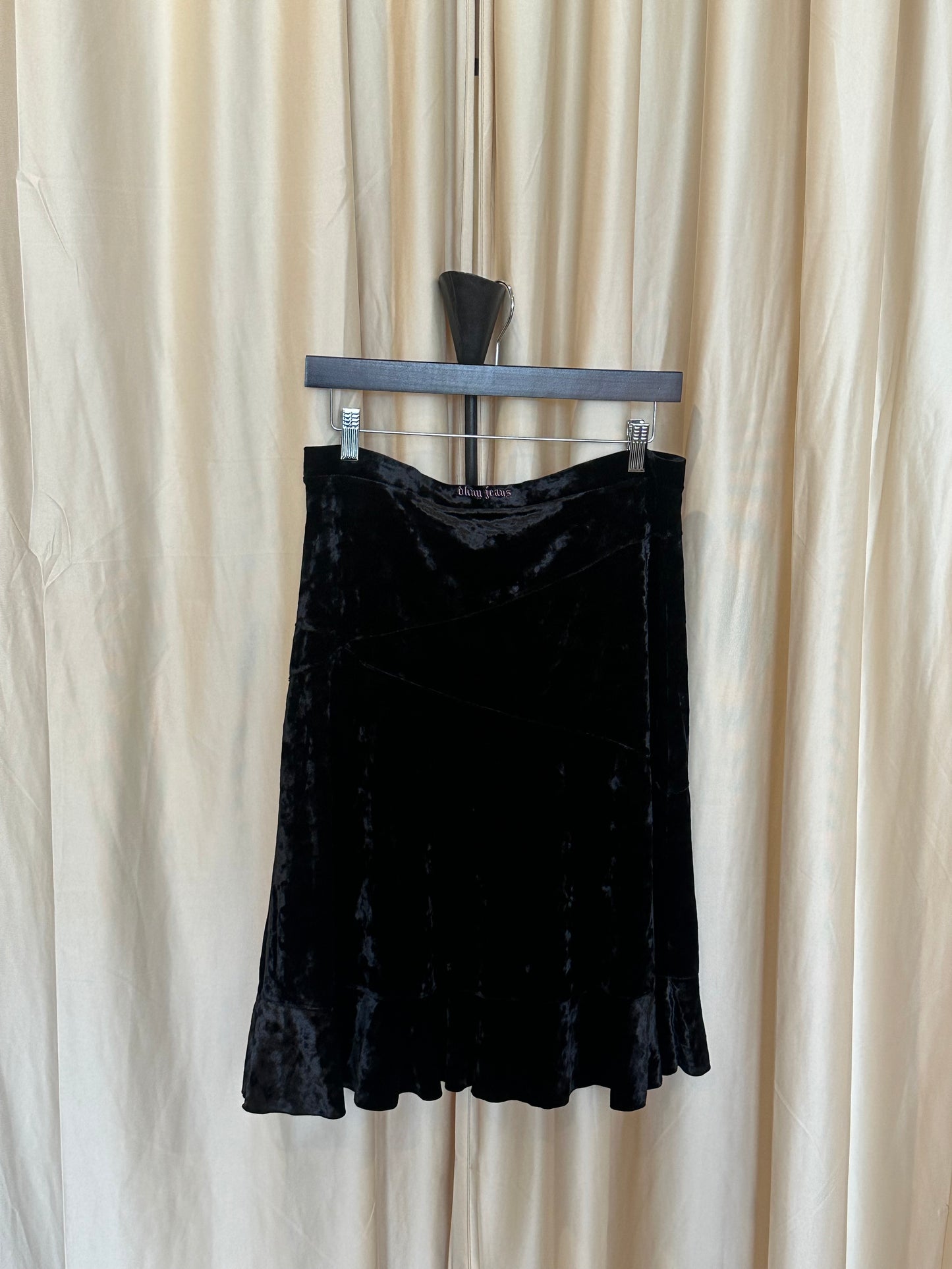 DKNY Crushed Velvet Skirt