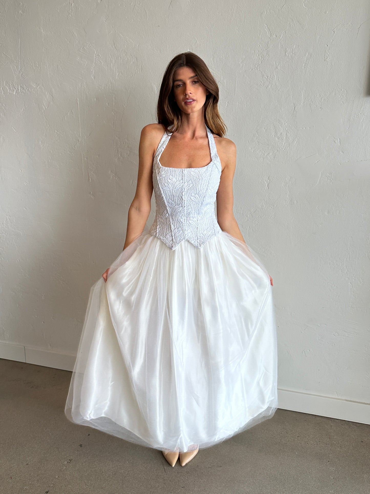 Vintage Bari Jay Tulle Bridal Gown