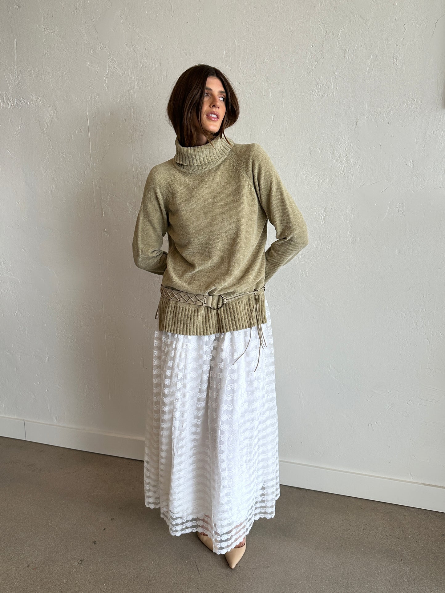 Vintage Oatmeal Turtleneck Sweater